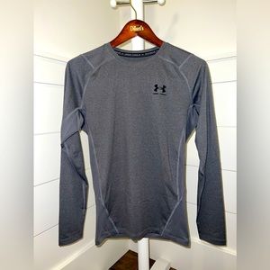 Under Armour Men’s Large Compression Shirt Grey Stretch Excellent Condition!